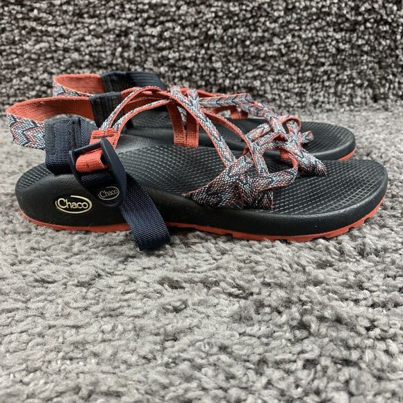 Chaco ZX/2 Classic Sport Sandals Women’s Blue Coral Motif Eclipse J106584 Size 9 - Picture 4 of 8
